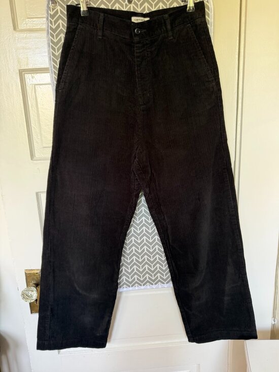 Carhartt WIP Pants - Carhartt WIP Corduroy Pants Cardony High Waist Relaxed Straight Size 29